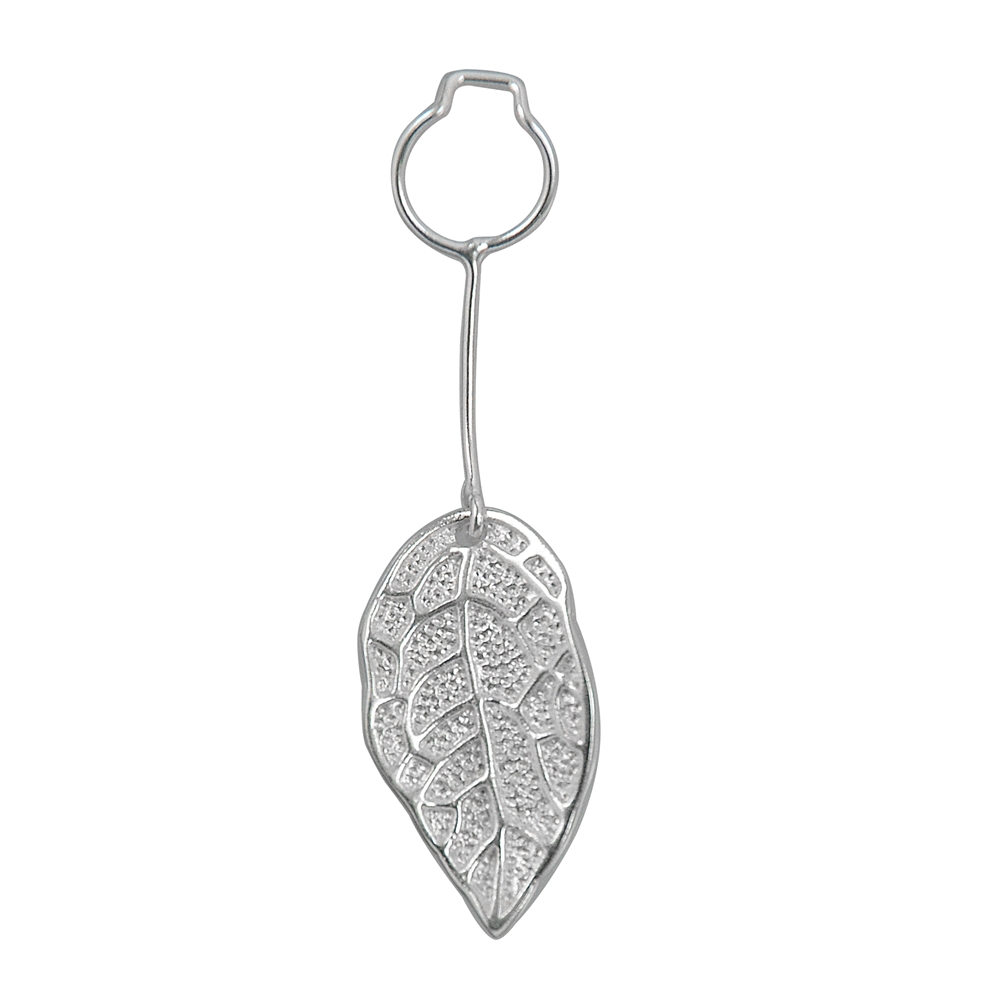 Ciondolo "Leaf" per porta ciambelle, argento