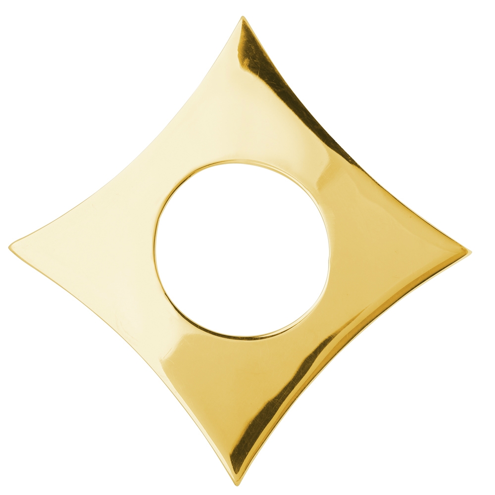 Rhombus silver gold plated, 45mm