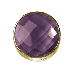 249009100025 Faceted amethyst set, gold-plated silver, 15mm   | Marco Schreier