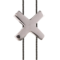 Pendant for cross drilled stones "X", 10mm & 8mm, rhodium plated