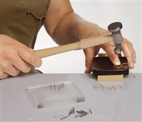 Filing nail with anvil