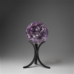 2801012021 Amethyst ball on stand, 09.5cm, unique 021 | wholesaler gems & healing stones