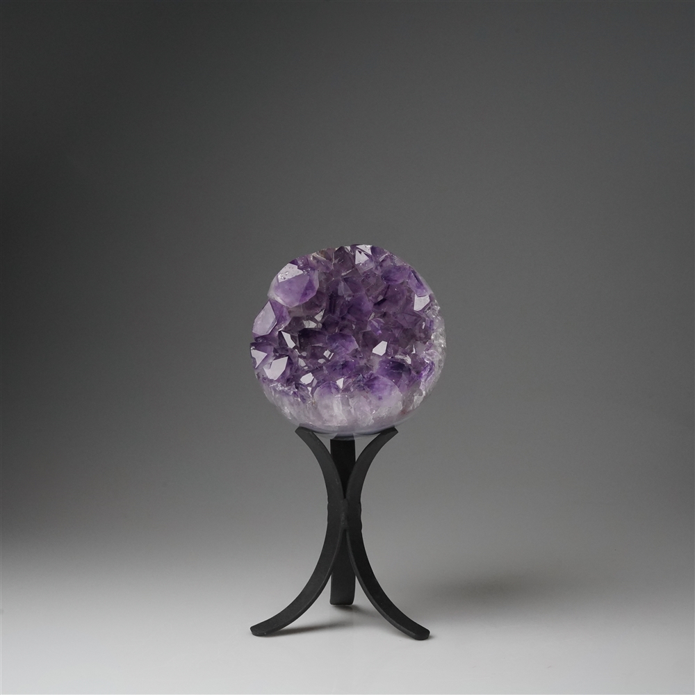 2801012023 Amethyst ball on stand, 10cm, unique 023 | wholesaler gems & healing stones