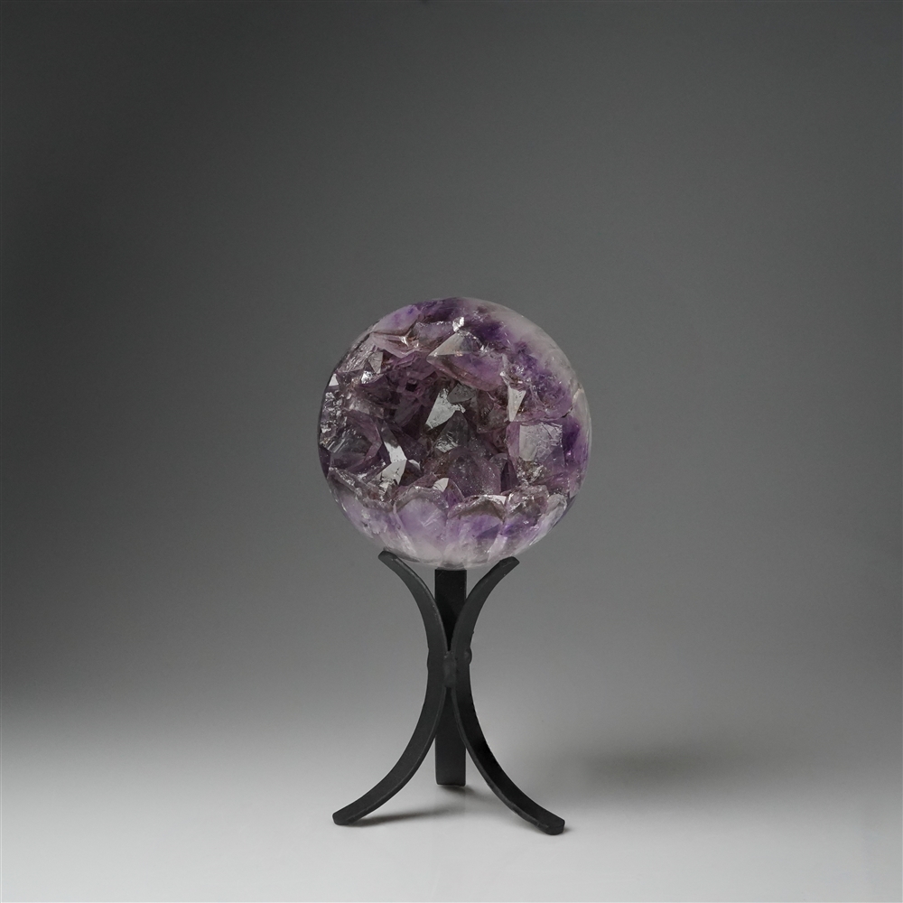 2801012025 Amethyst ball on stand, 10.5 cm, unique 025 | wholesaler gems & healing stones