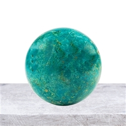 2801051001 Chrysocolla sphere (stab.), 07.5cm, unique 001 | gems, healing stones & jewelry