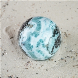 2801196069 Larimar sphere, 6.6 cm, unique piece 069 | wholesaler gems & healing stones