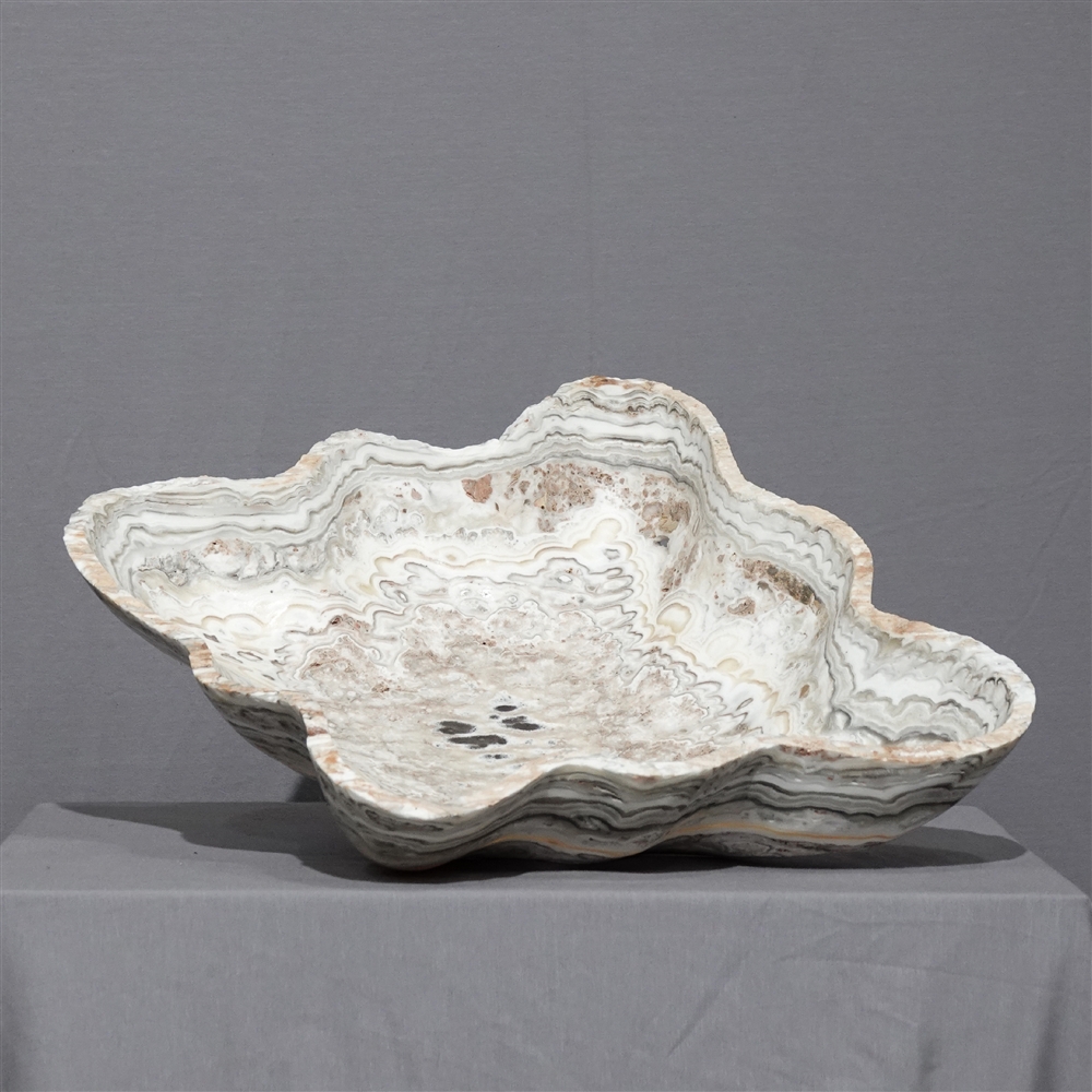 Schale Onyx-Marmor 45 x 44 x 15cm Unikat 013