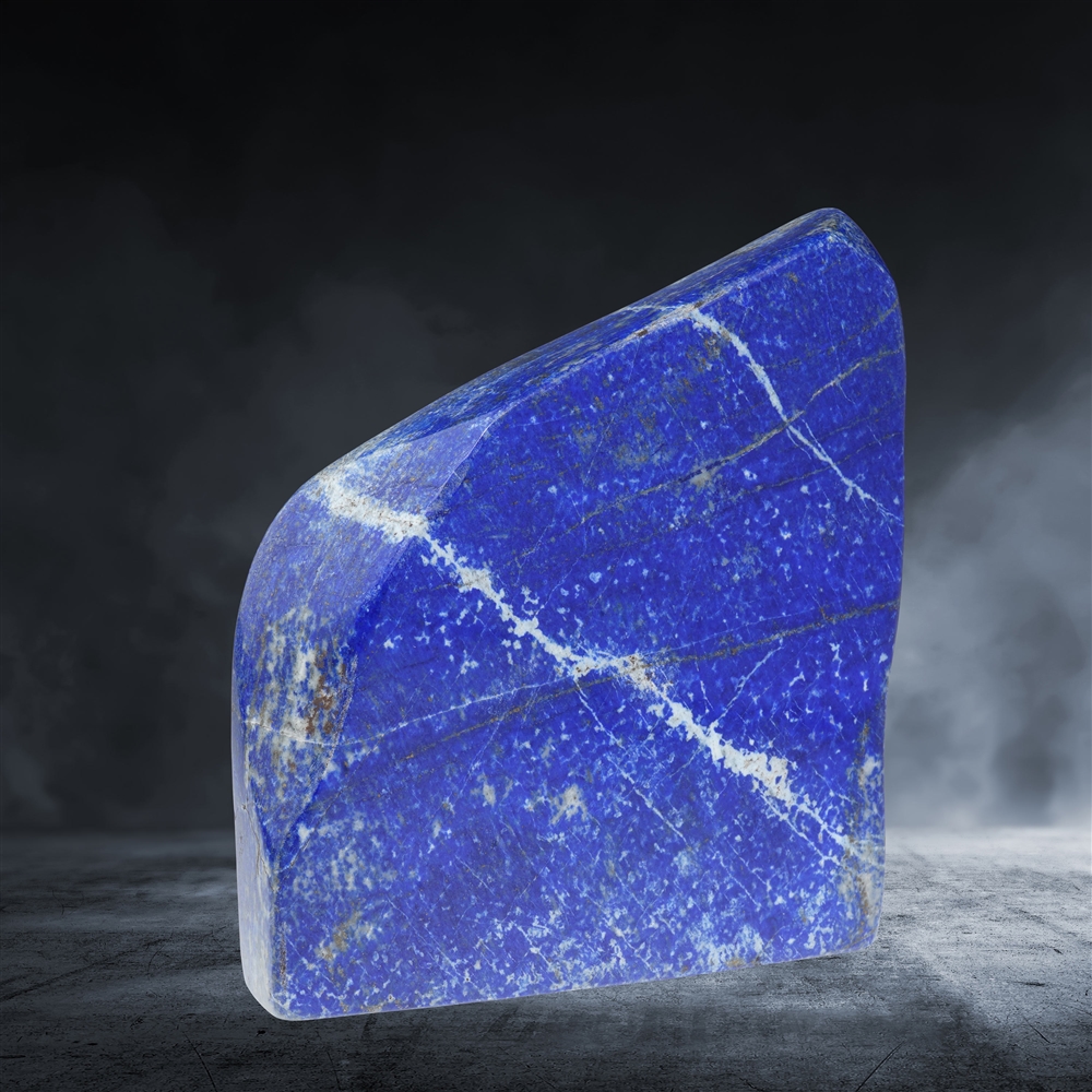 Pièce polies d'un côté Lapis-lazuli, 12,4 x 13,5 cm, Pièces uniques 003