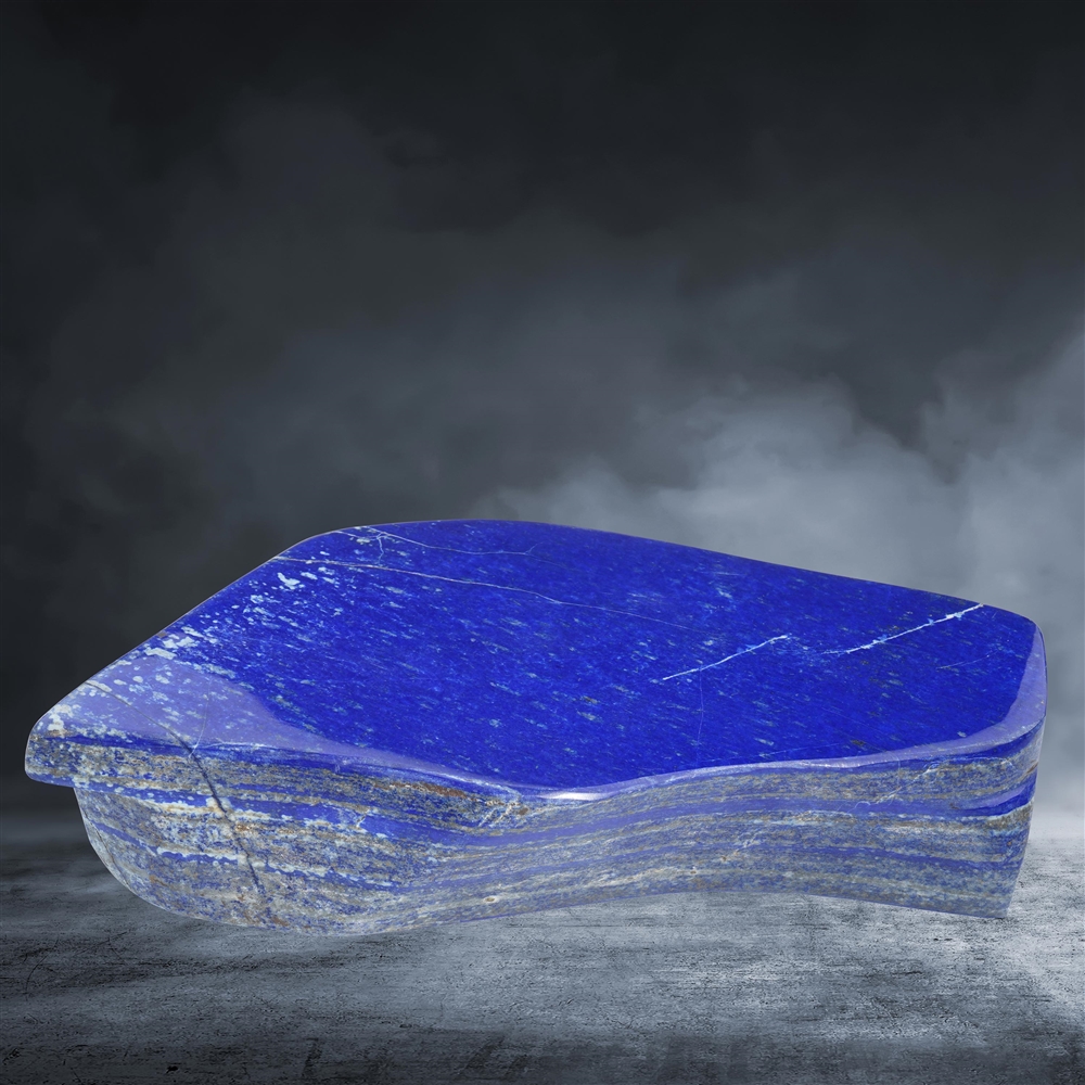 Pièce polies d'un côté Lapis-lazuli, 21 x 10,5 cm, Pièces uniques 007