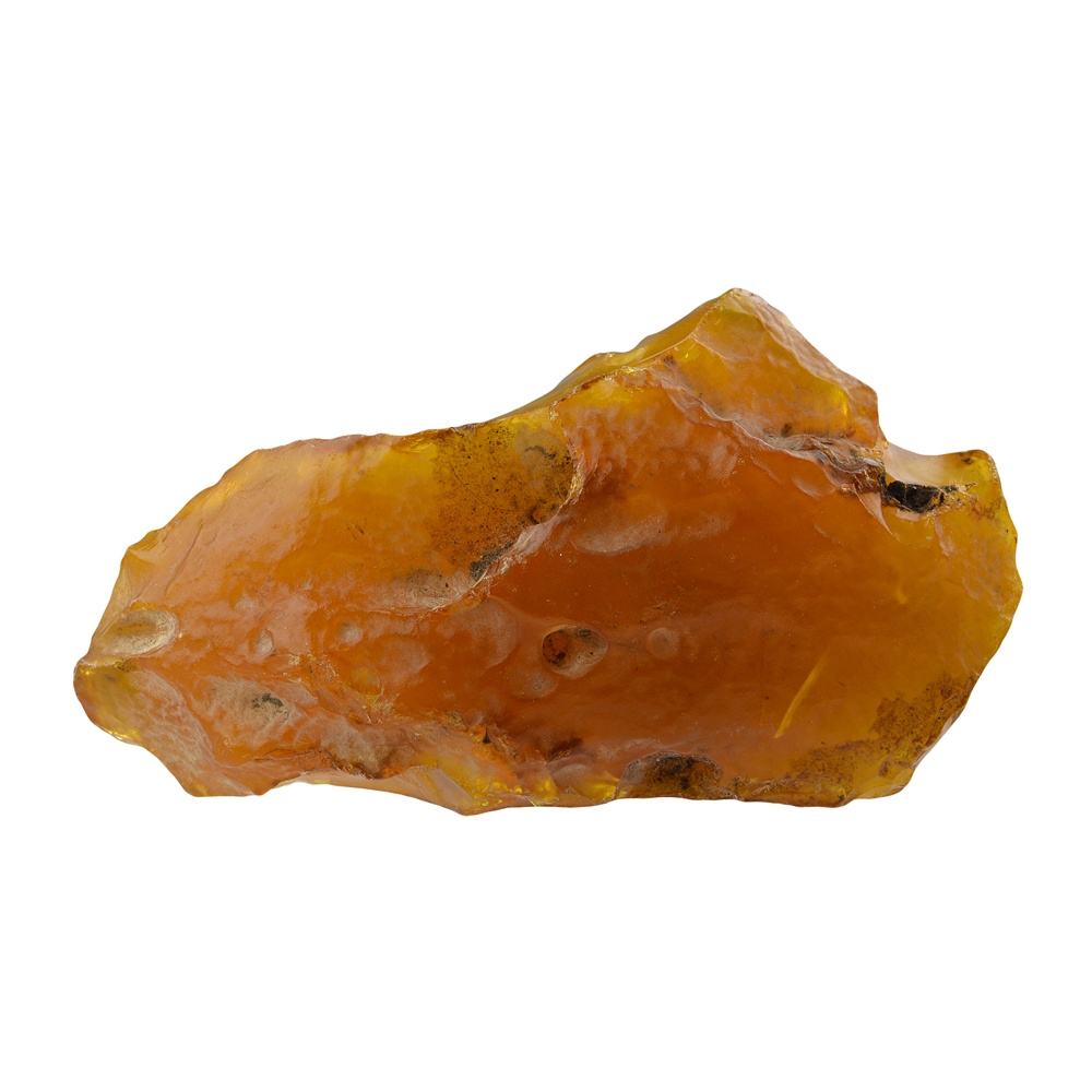 One side polished piece of Amber (natural), 12,5cm unique #005