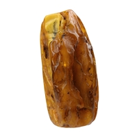 One side polished piece of Amber (natural), 12,0cm unique #016