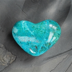 2806051003 Chrysocolla heart (stab.), 08 x 6cm, unique 003 | gems, healing stones & jewelry