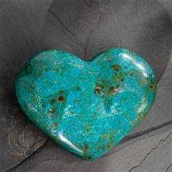 2806051006 Chrysocolla heart (stab.), 10 x 8cm, unique 006 | gems, healing stones & jewelry