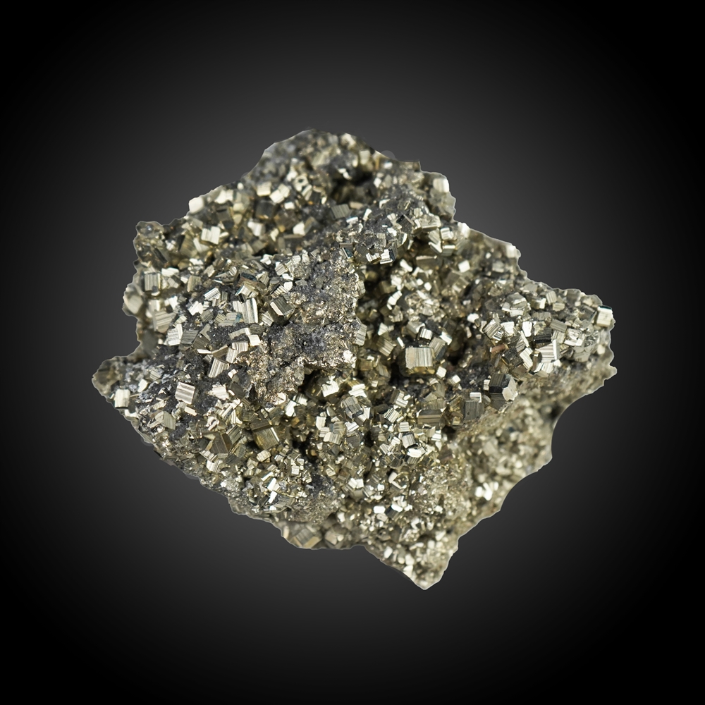 Raw stone Pyrite UNIKAT 046, 14 x 13.5 cm 