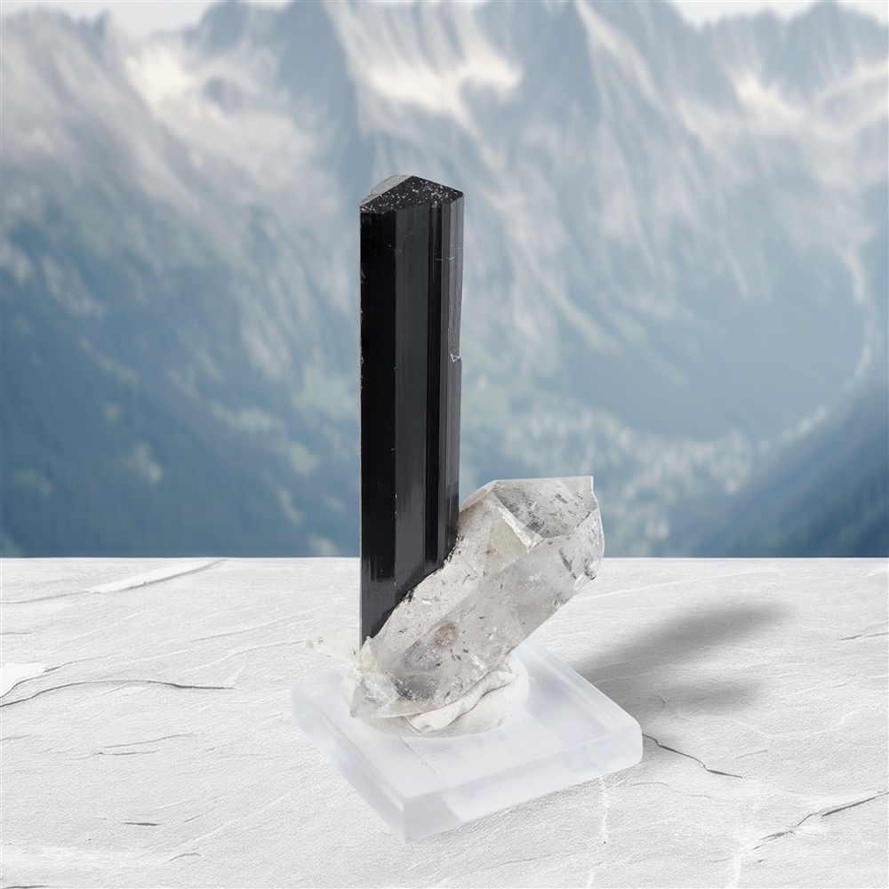 Crystal Tourmaline (black), 6,0cm, unique 010 | wholesaler gems &amp; healing stones