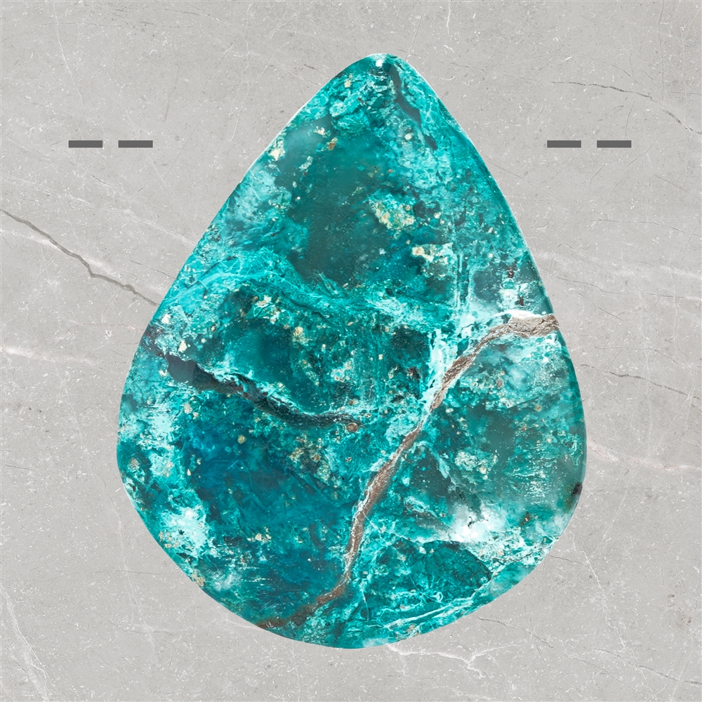 Cabochon percé Chrysocolle (stab.) Pièces uniques #006 | Marco Schreier