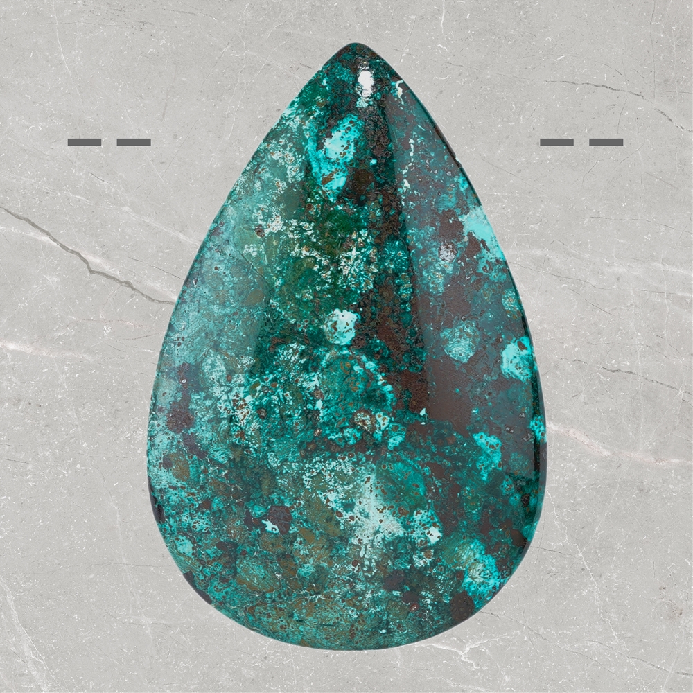 Cabochon percé Chrysocolle (stab.) Pièces uniques 008