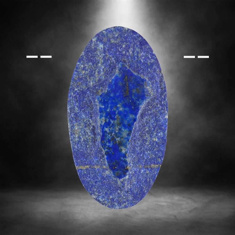 Cabochon grezzo/lucido di Lapislazzuli forato unico 047 | Marco Schreier