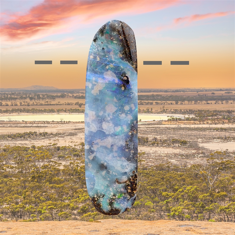 Boulder-Opal Australien gebohrt Unikat 287