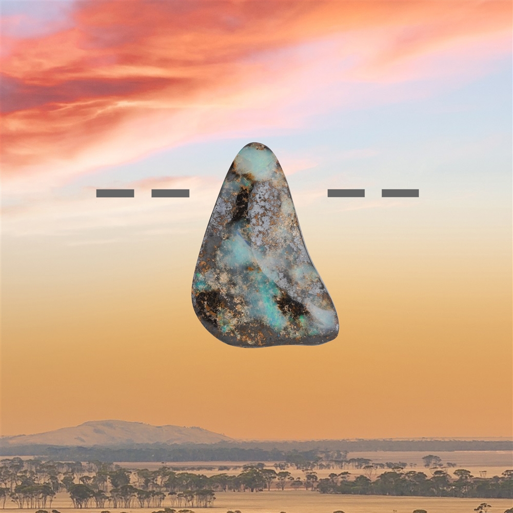 Opale de boulder Australie percée Pièces uniques 331, 3,4cm