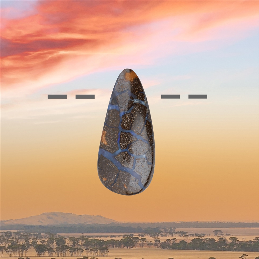Boulder-Opal Australien gebohrt Unikat 333, 4,2cm