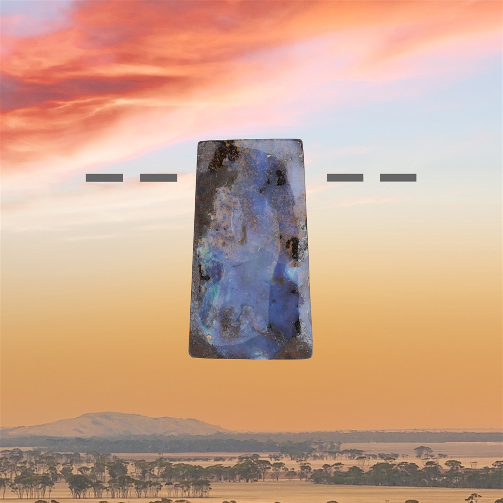 Boulder-Opal Australien gebohrt Unikat 334, 3,7cm