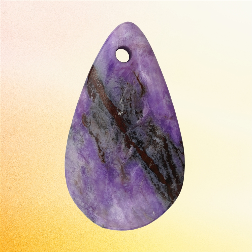 Cabochon di sugilite forato unico 065