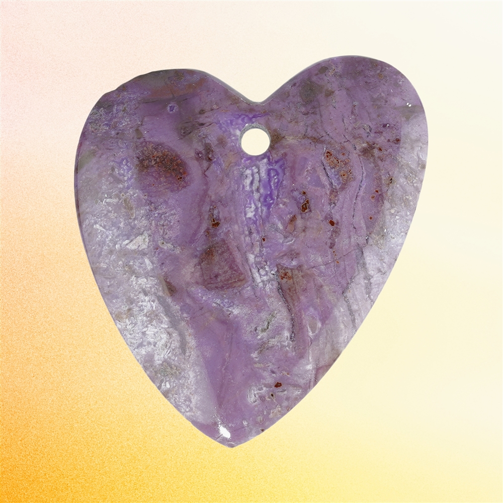 Sugilite forata a cuore unico 109