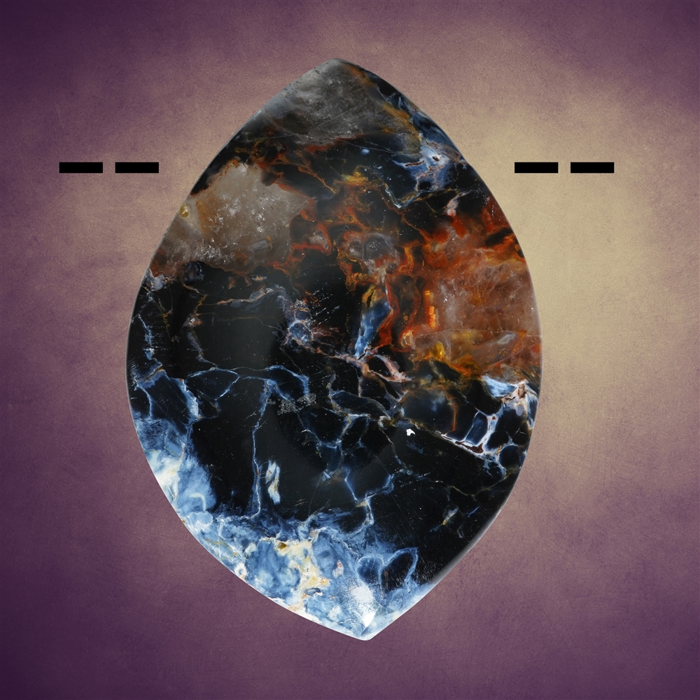 Cabochon di pietersite forato unico 012