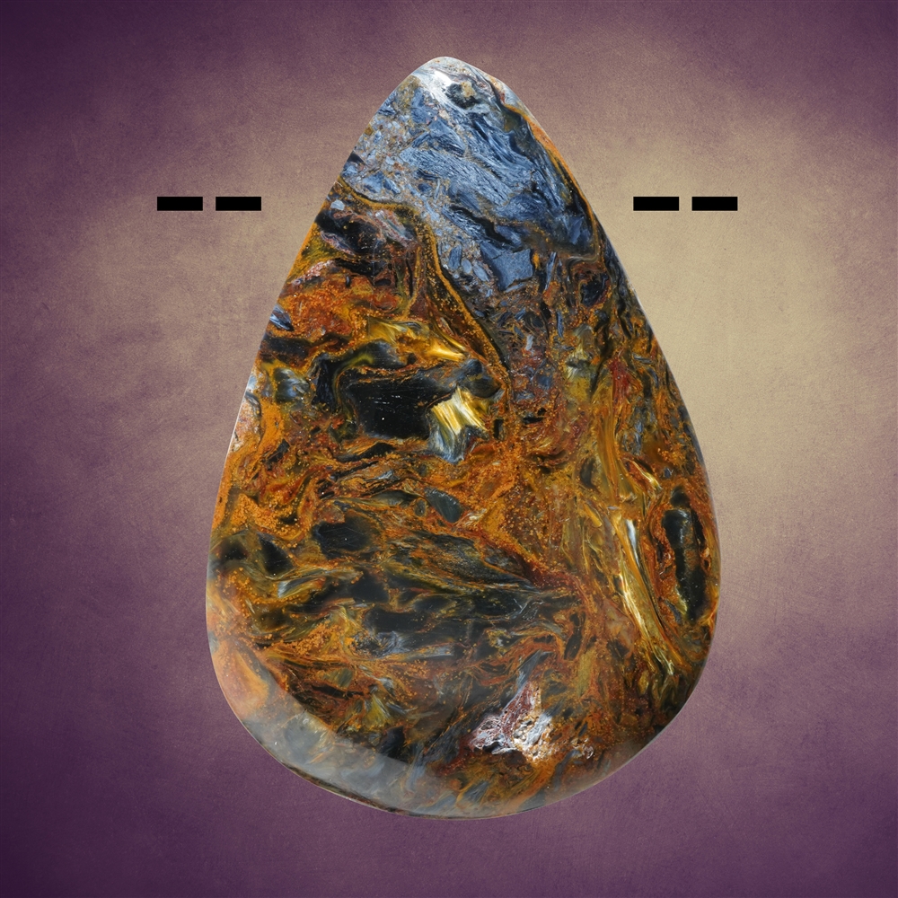 Cabochon di pietersite forato unico 017