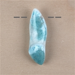 2811196024 Tumbled Stone Larimar drilled, 6,7cm, unique 024 | Marco Schreier