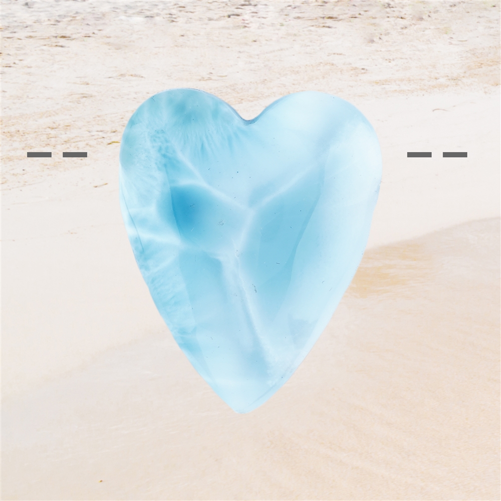 Cuore Larimar perforato unico 109