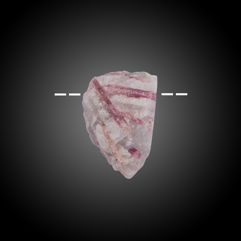 Pietra grezza tormalina (rosa) forata unica 003 | Marco Schreier