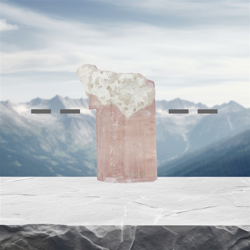 Cristal brut Tourmaline (rose) perc&#233;e Pi&#232;ces uniques 027 | Marco Schreier