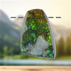 2811583120 Ammolith gebohrt, 4,3cm, Unikat 120 | Schreier Edelsteine, Heilsteine & Schmuck