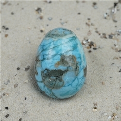 2812196028 Egg Larimar, 4,3cm, unique 028 | minerals trade - gems, healing stones & jewelry