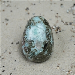 2812196029 Egg Larimar, 4,5cm, unique 029 | minerals trade - gems, healing stones & jewelry