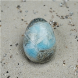 2812196030 Egg Larimar, 4,2cm, unique piece 030 | wholesaler gems, healing stones & jewelry