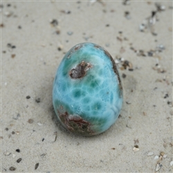 2812196036 Egg Larimar, 4,3cm, unique piece 036 | wholesaler gems, healing stones & jewelry