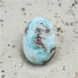 2812196038 Egg Larimar, 4,3cm, unique piece 038 | wholesaler gems, healing stones & jewelry