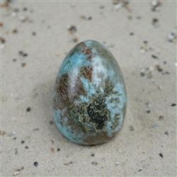 2812196041 Egg Larimar, 4,3cm, unique 041 | minerals trade - gems, healing stones & jewelry