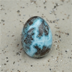 2812196049 Egg Larimar, 5,3cm, unique 049 | minerals trade - gems, healing stones & jewelry