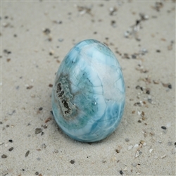 2812196050 Egg Larimar, 5,0cm, unique 050 | minerals trade - gems, healing stones & jewelry