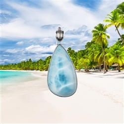 2815196047 Larimar pendant, 5.8 cm, unique piece 047 | wholesaler gems & healing stones