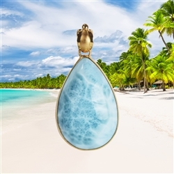 2815196084 Larimar pendant, 5.3 cm, unique piece 084 | wholesaler gems & healing stones