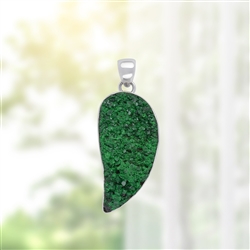 2815541080 Pendente in Uvarovite, 5,3 cm, rodiato, unico 080 | Marco Schreier