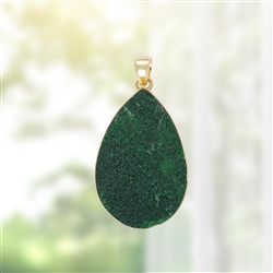 2815541087 Uvarovite pendant, 5.6 cm, gold-plated, unique 087 | Marco Schreier