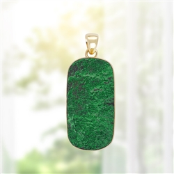 2815541088 Uvarovite pendant, 5.6 cm, gold-plated, unique 088 | Marco Schreier