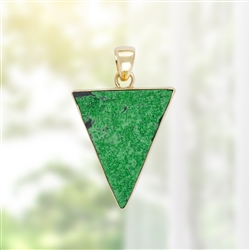 2815541097 Pendente in uvarovite, 4,7 cm, placcato oro, unico 097 | Marco Schreier
