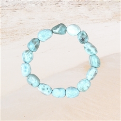 2818196007 Bracelet, Larimar, 14mm nuggets unique 007 | wholesaler gems & healing stones